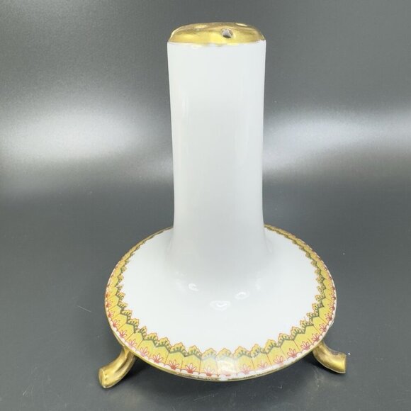 Antique Limoges France Hat Pin Holder Fine Porcelain Painted Heavy Gold Pattern - Picture 11 of 12